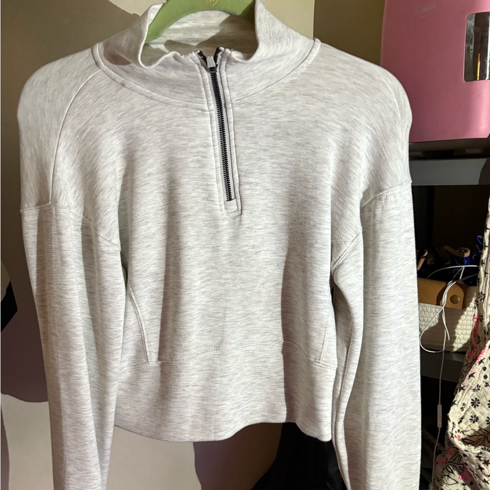 Gray Quarter-Zip Pullover. From: Danskin. Only worn once perfect condition